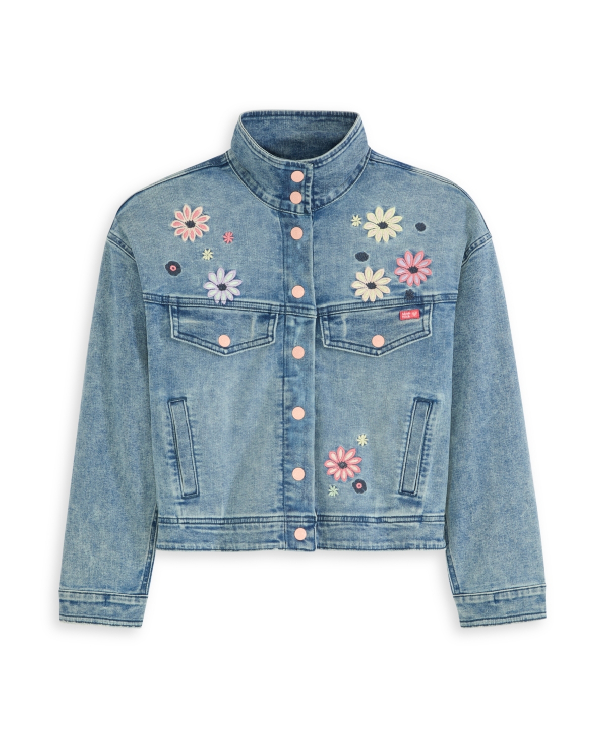 Scotch & Soda Big Girls Denim Group Stretch Jacket In Blue