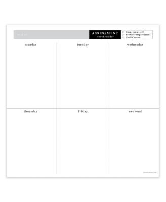 Executive Weekly Square Schedule Pad
