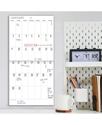 Undated 12" x 12" Dry Erase Vertical Wall Calendar