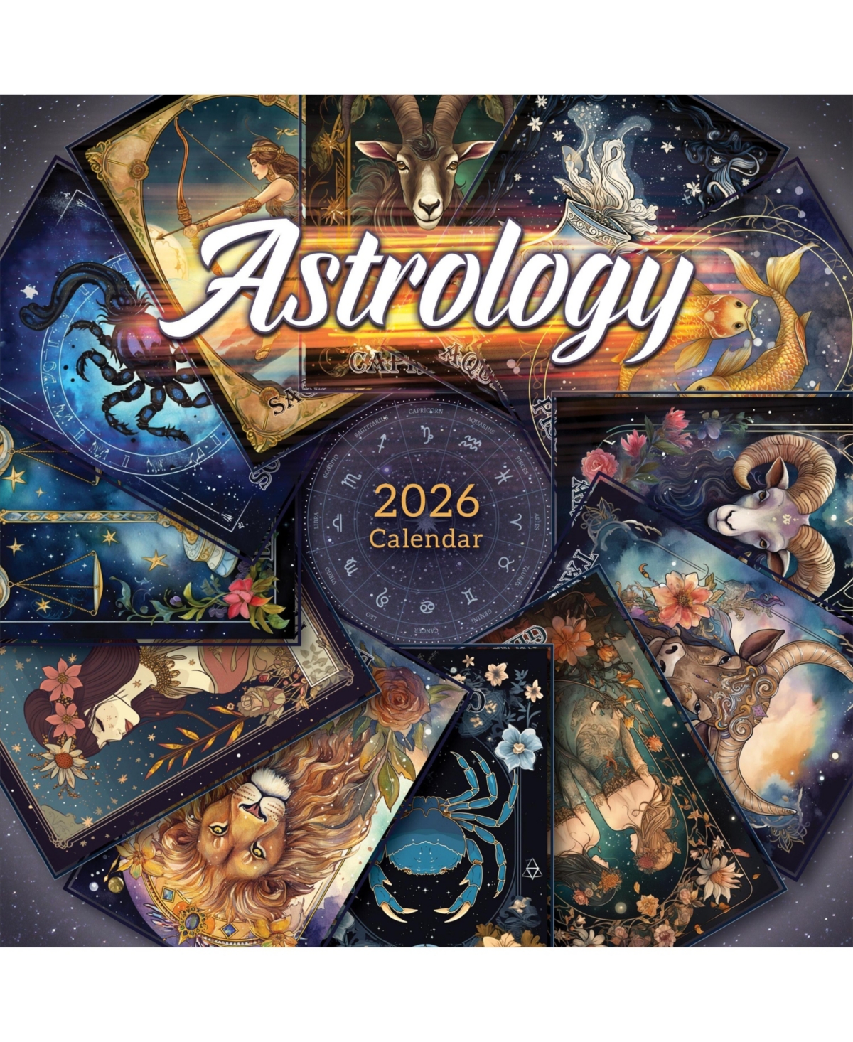 2026 Astrology Wall Calendar - Multicolor