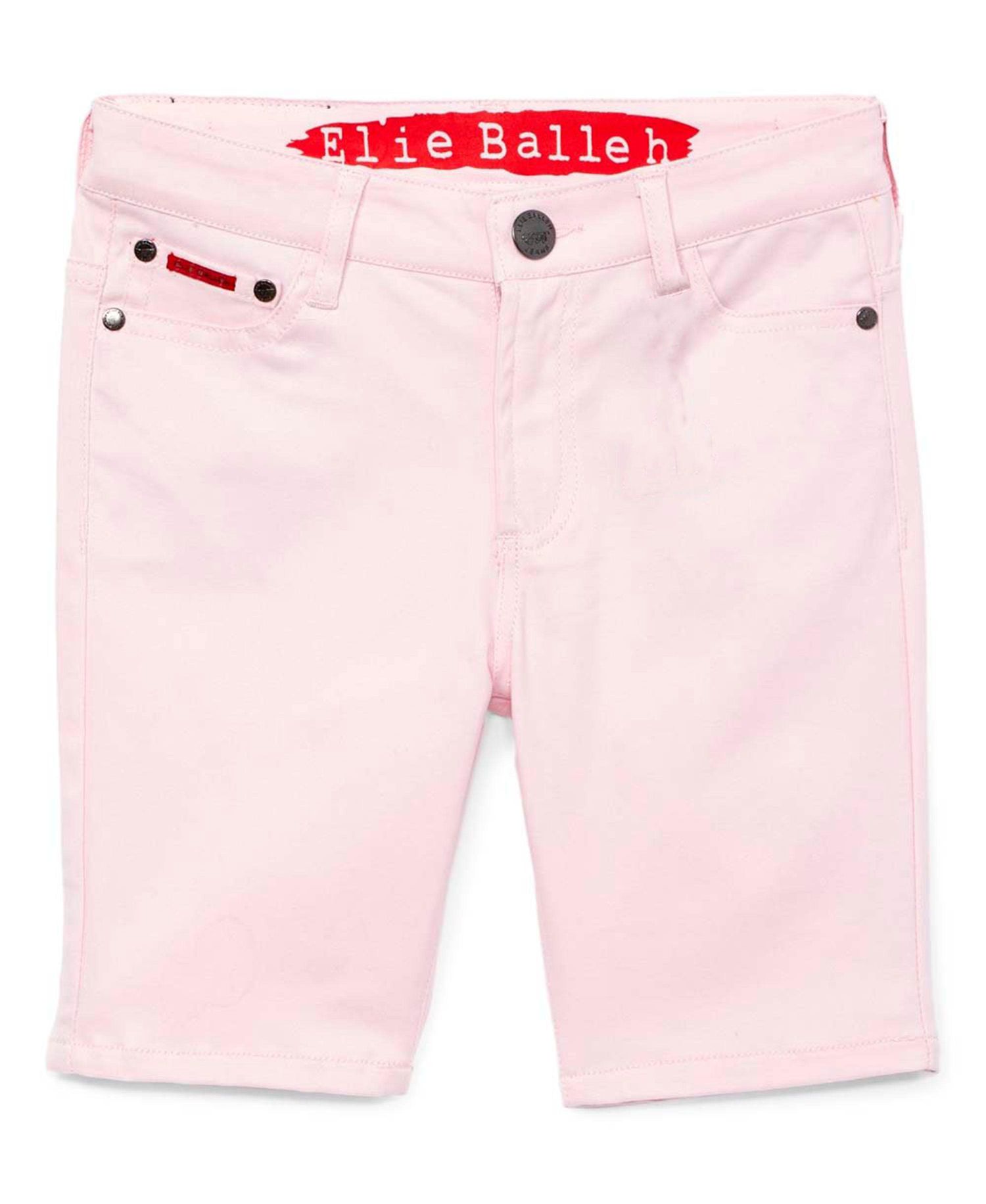 Big Boys Pink Cotton Twill Short