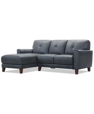 Ashlinn 2-Pc. Leather Chaise Sofa, Exclusively at Macy's