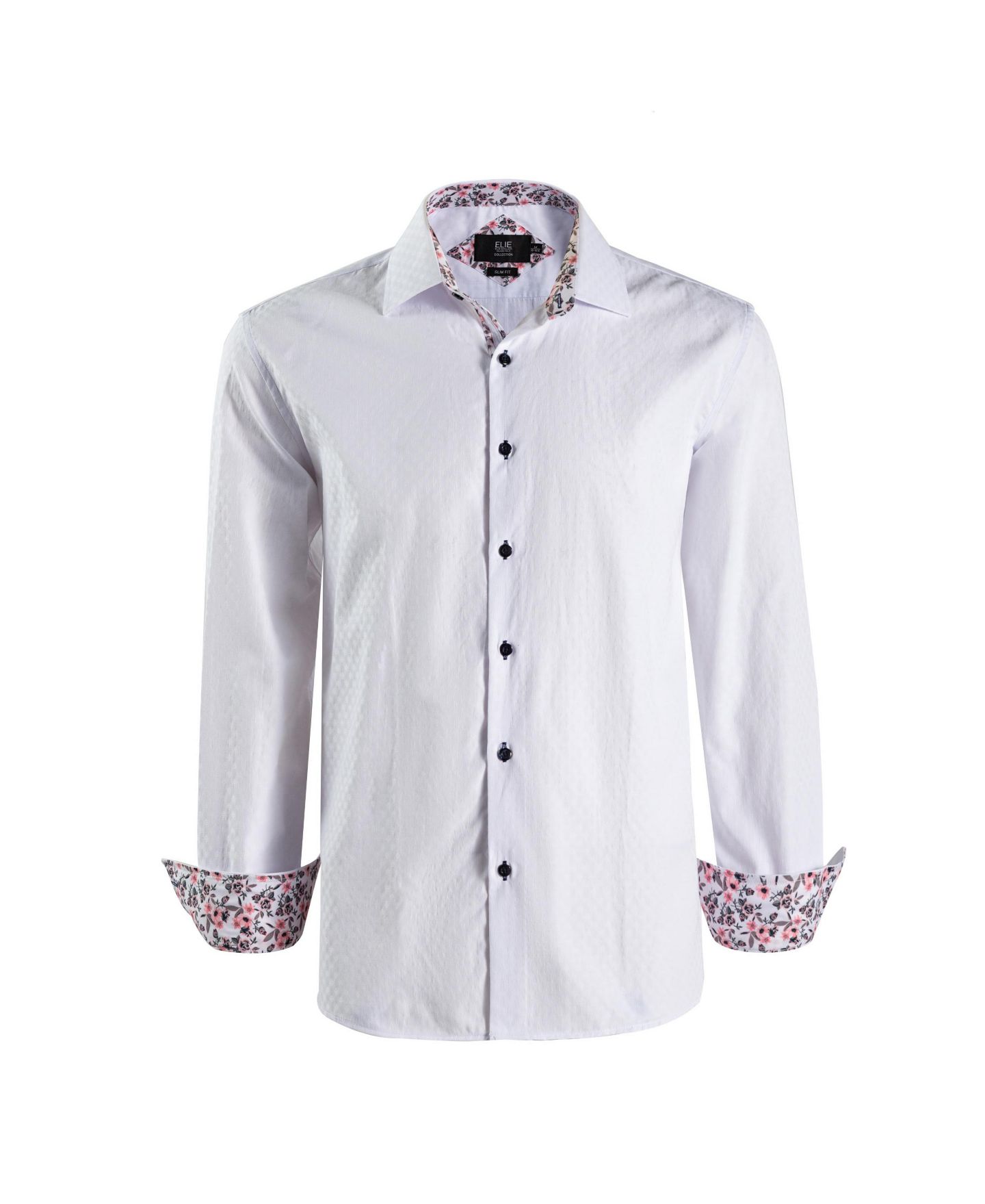Рубашка Elie Balleh White Slim Fit Jacquard Dot Shirt для мальчиков, цвет: Белый — фото 2