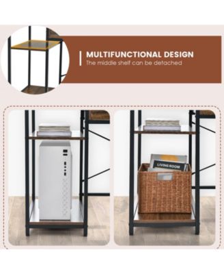 48 Inch Computer Desk with Monitor Stand Drawer and Shelves