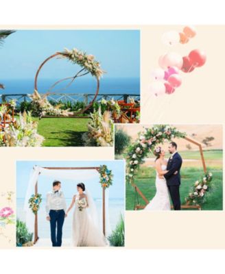 Wooden Wedding Arch Solid Wood Arbor Backdrop Stand for Wedding Ceremony