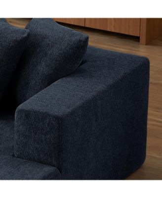 Streamdale Modular Chenille Cloud Sectional Sofa in Grey