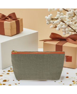 Brera Lino Walnut Small Linen Toiletry Bag