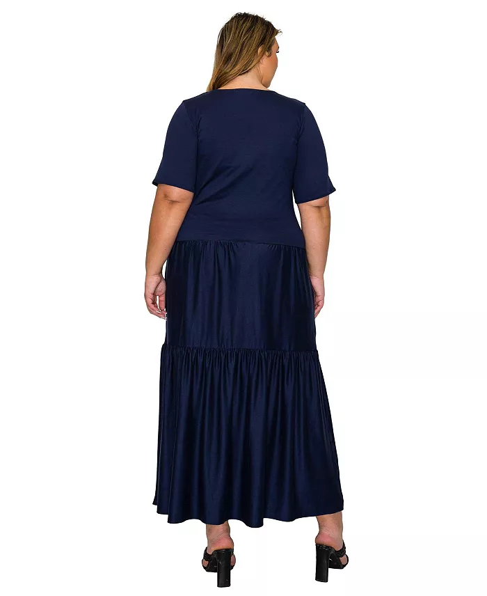 Women's Plus Size Jourdan Tiered Maxi Dress - thumbnail 5
