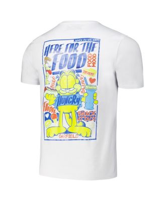 Men's White Garfield Foodie Regular Fit T-Shirt