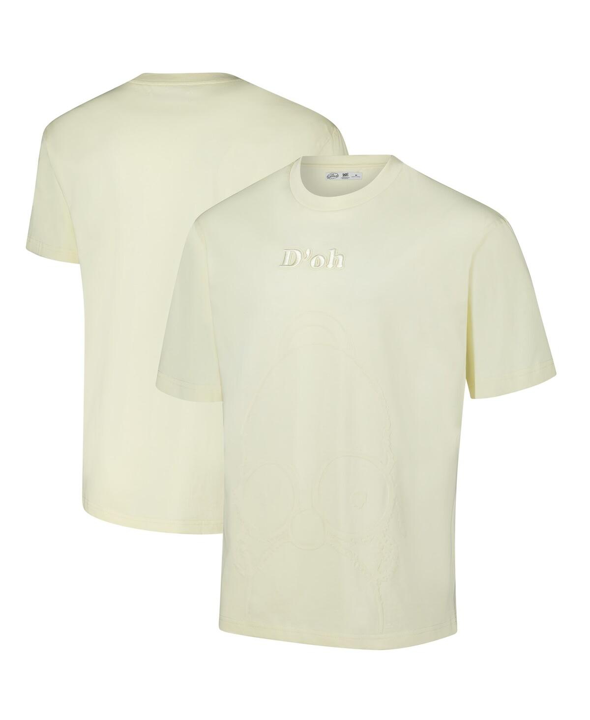 Men's Cream The Simpsons D'oh Loose Fit T-Shirt - Cream