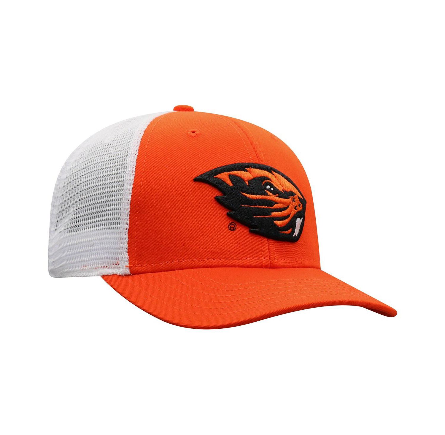 Men's Orange/White Oregon State Beavers Victory Baseline Adjustable Trucker Hat