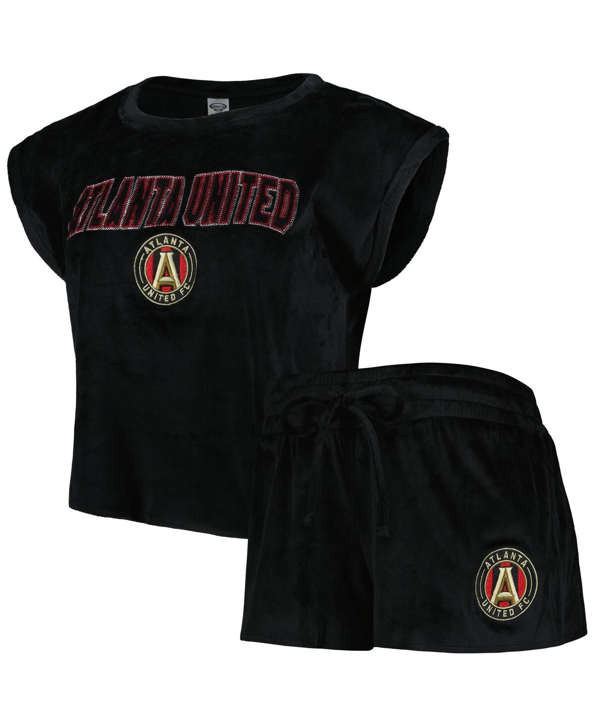 Women's 2-Piece Black Atlanta United Fc Intermission T-Shirt and Shorts Sleep Set - Black