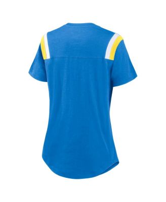 Women's Heather Blue Los Angeles Chargers Historic Slub Fashion T-Shirt