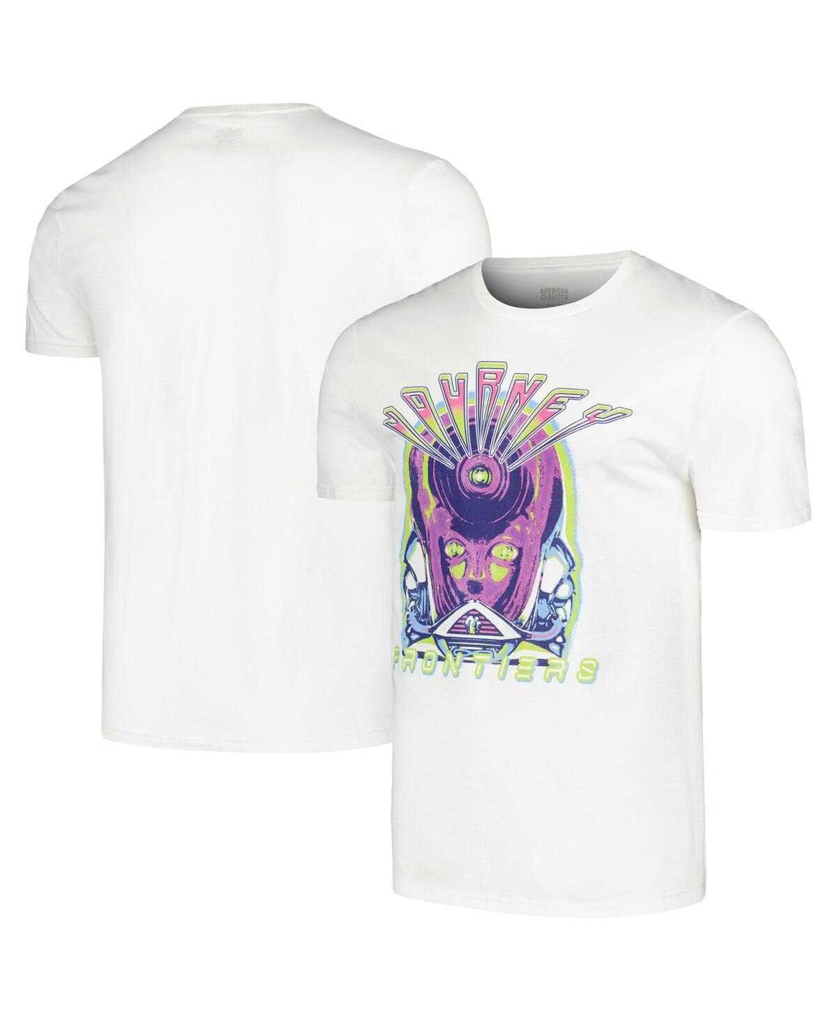 Men's and Women's White Journey Frontiers Neon Graphic T-Shirt - White