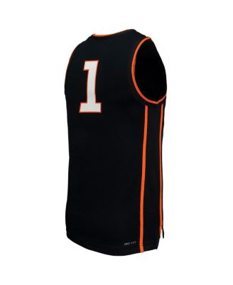 Men's 1 Black Oklahoma State Cowboys Replica Basketball Jersey