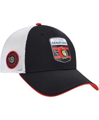 Fanatics - Men's Black/White Ottawa Senators Authentic Pro Draft Podium Trucker Adjustable Hat