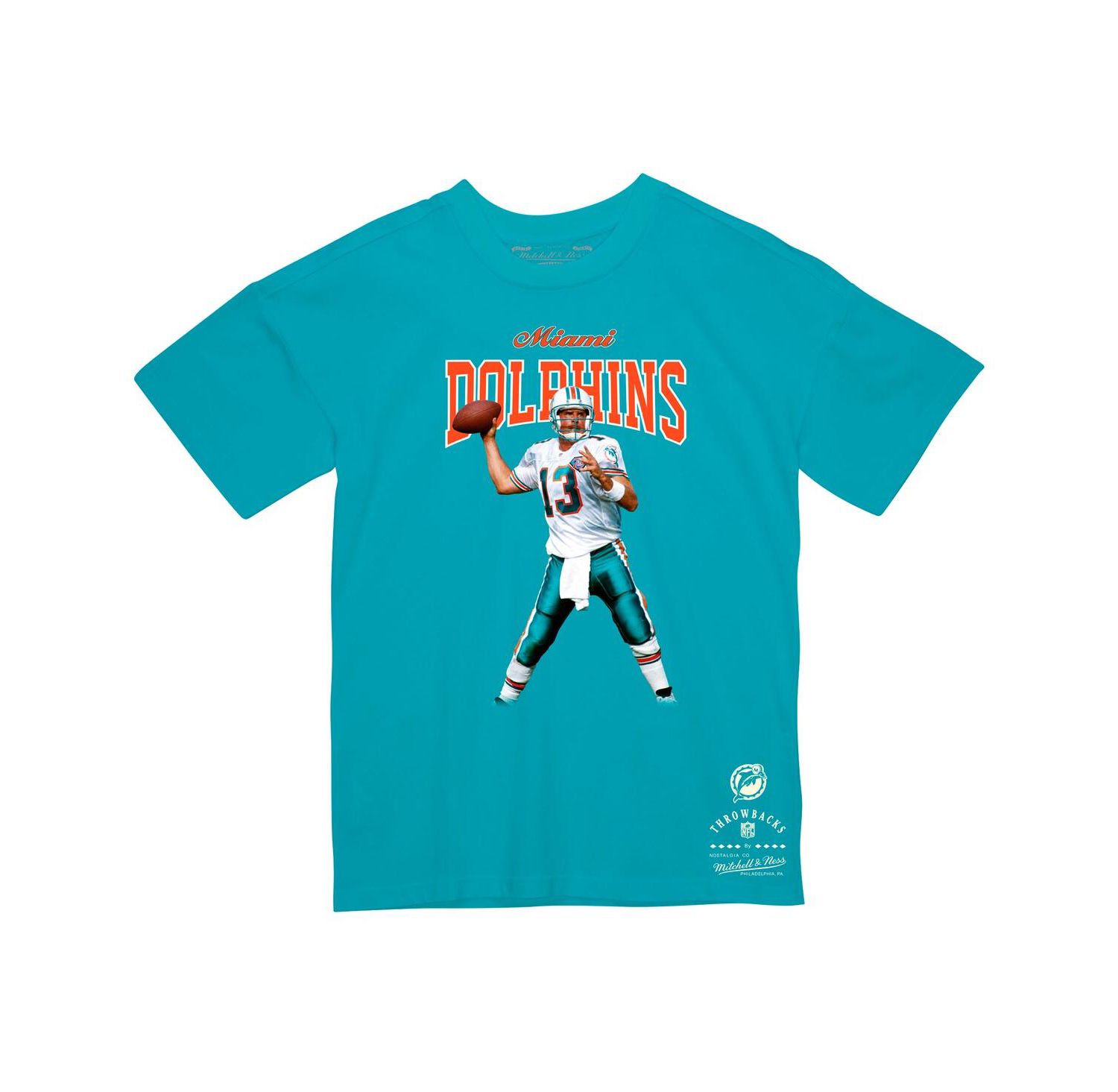 Men's Dan Marino Aqua Miami Dolphins Sideline Retired Player T-Shirt