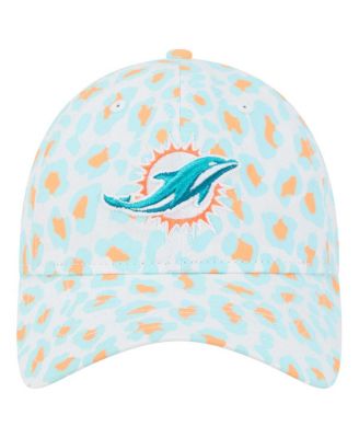 Women's White Miami Dolphins Active Leopard 9TWENTY Adjustable Hat