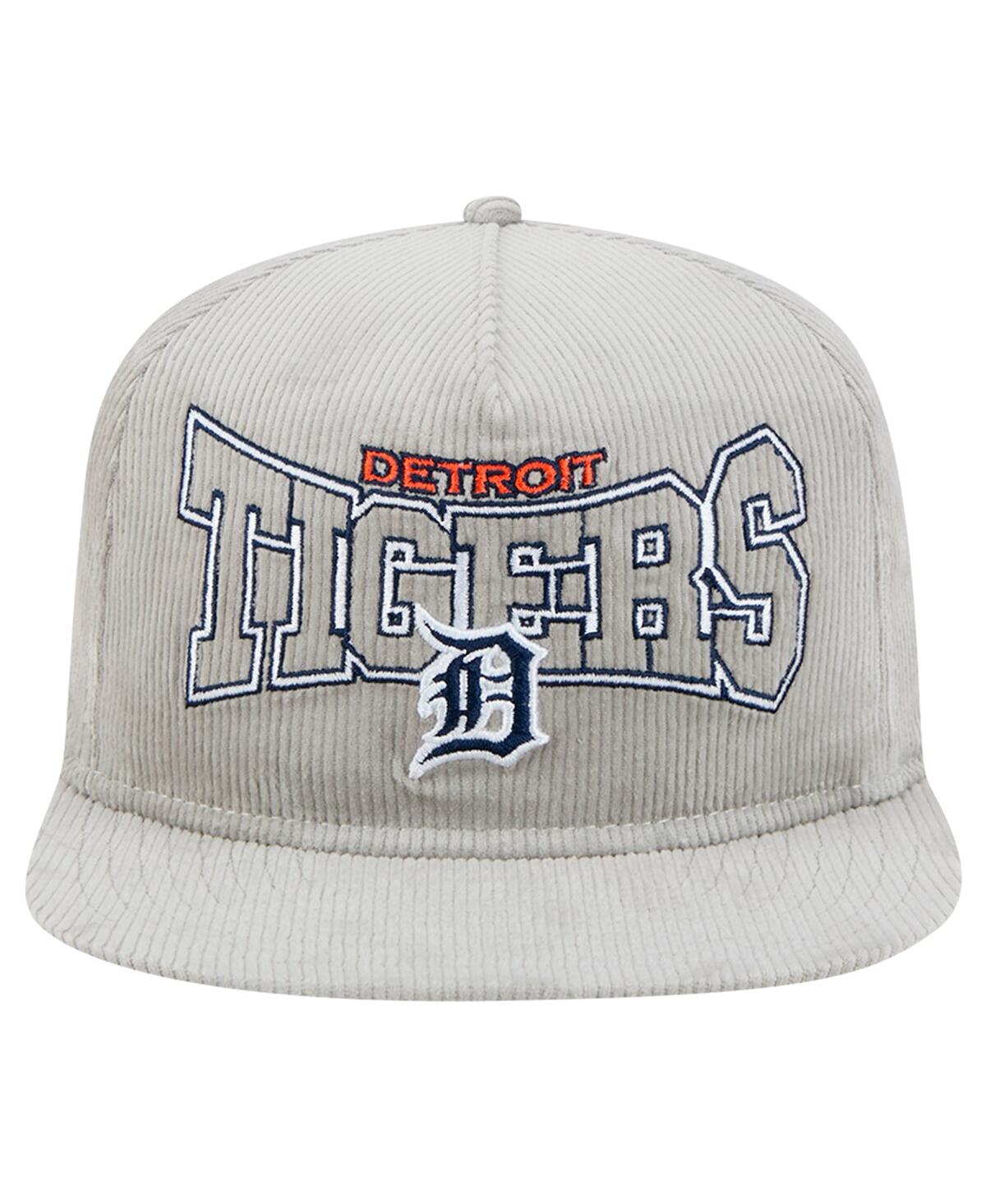 New Era Men's Gray Detroit Tigers Corduroy Golfer Snapback Hat