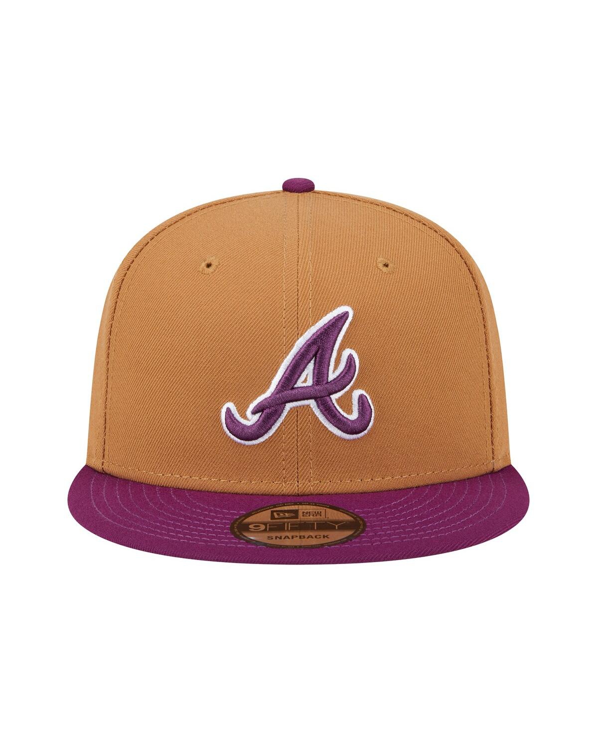 New Era Men's Brown/purple Atlanta Braves Color Pack Two-tone 9fifty Snapback Hat