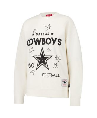 Women's Cream Dallas Cowboys Lightweight 3.0 Logo Pullover Sweatshirt