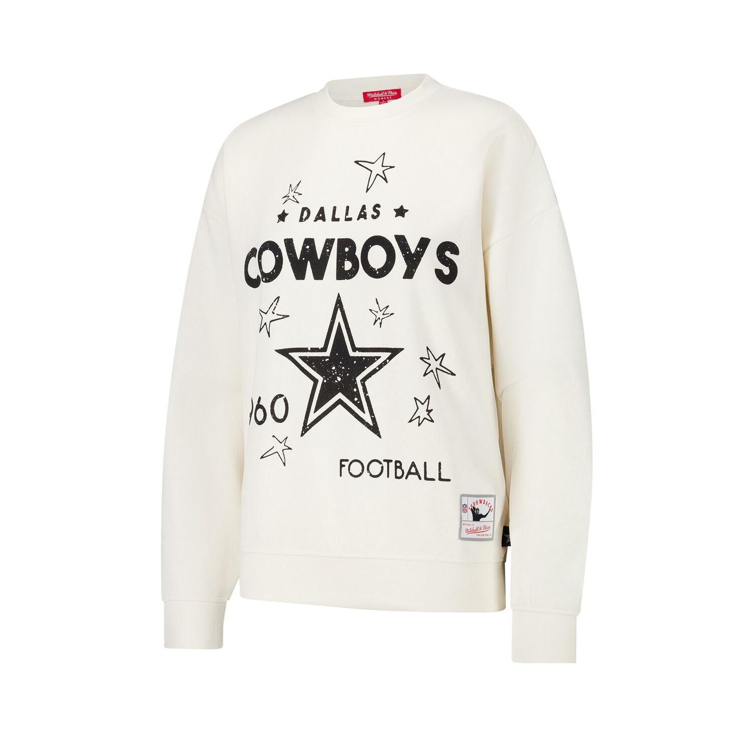 Women's Cream Dallas Cowboys Lightweight 3.0 Logo Pullover Sweatshirt