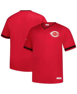 Mitchell & Ness - Men's Red Cincinnati Reds Big Tall V-Neck T-Shirt