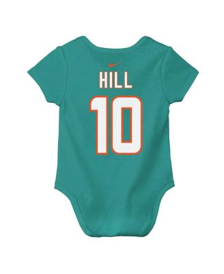 Baby Boys and Girls Tyreek Hill Aqua Miami Dolphins Player Name Number Bodysuit
