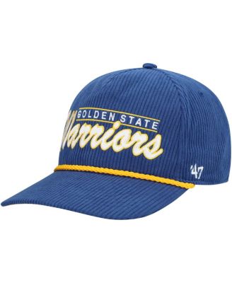 Men's Royal Golden State Warriors Double Header Sidepatch Cord Hitch Adjustable Hat