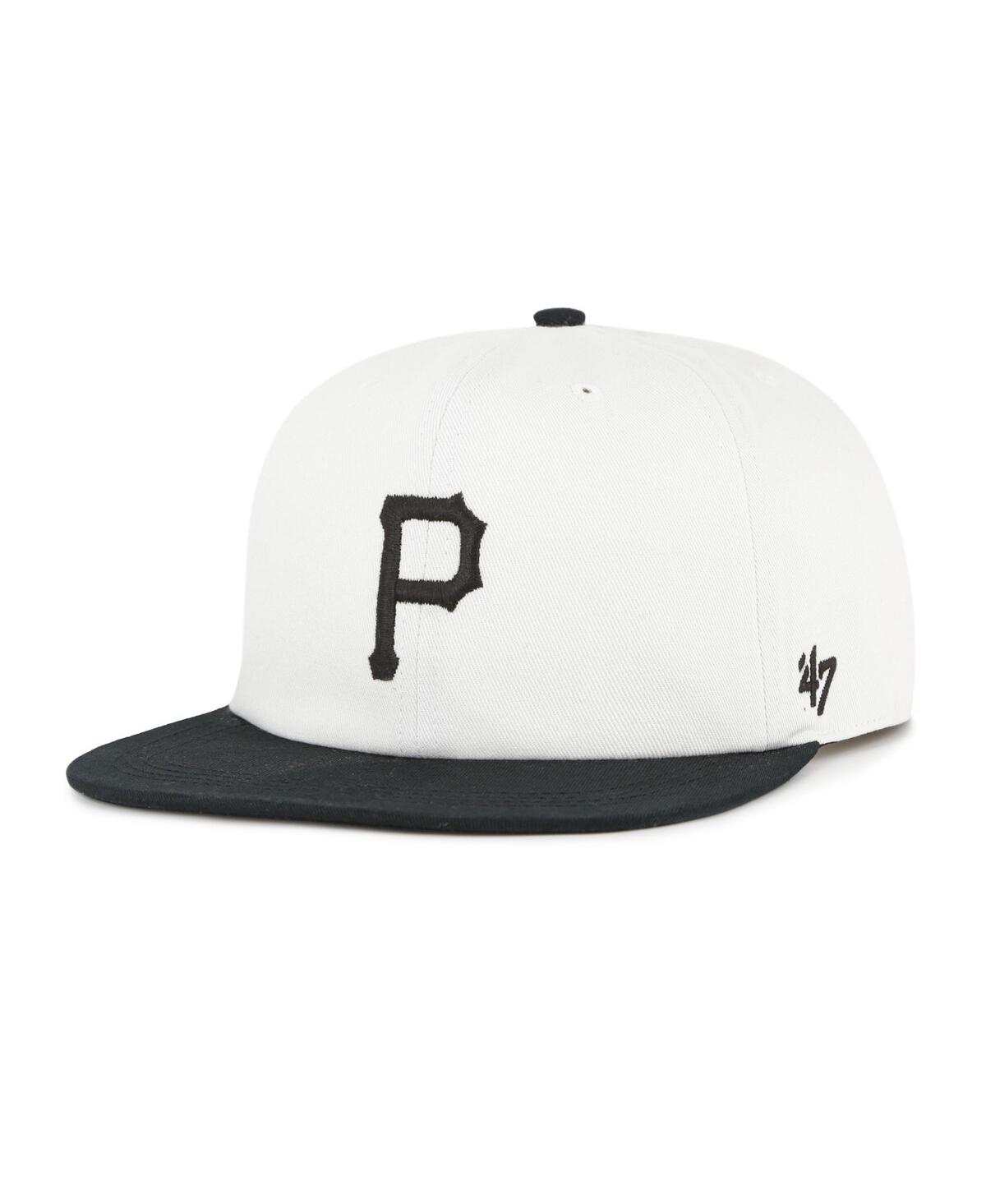 47 Brand Women's White/black Pittsburgh Pirates Foundation Captain Snapback Hat