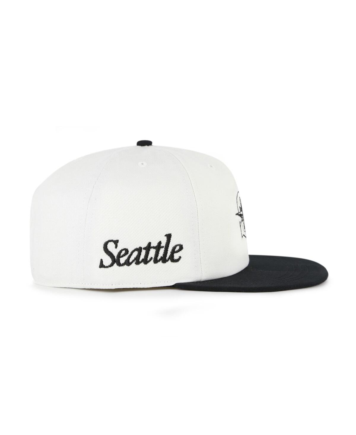 47 Brand Women's White/black Seattle Mariners Foundation Captain Snapback Hat