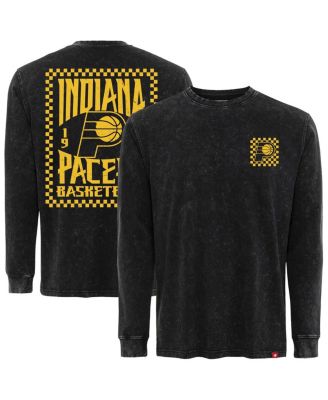 Sportiqe - Men's and Women's Black Indiana Pacers Distressed Bono Long Sleeve T-Shirt