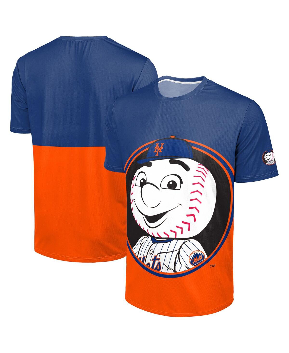 Men's Royal/Orange New York Mets Big Logo Mascot T-Shirt - Royal, Orange