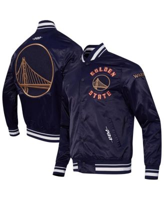 Pro Standard - Men's Navy Golden State Warriors 2024/25 City Edition Chenille Satin Full-Snap Jacket