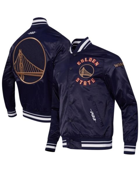 Мужская куртка Pro Standard Navy Golden State Warriors 2024/25 City Edition Chenille Satin Full-Snap