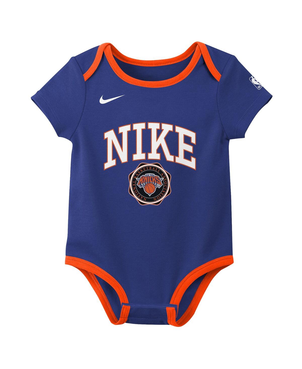 Nike Newbornâ 2-pack Blue/blackâ New York Knicks Just Do It Bodysuit Set