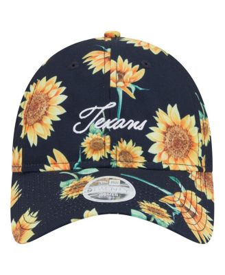 Women's Navy Houston Texans Adventure Sunflower 9TWENTY Adjustable Hat
