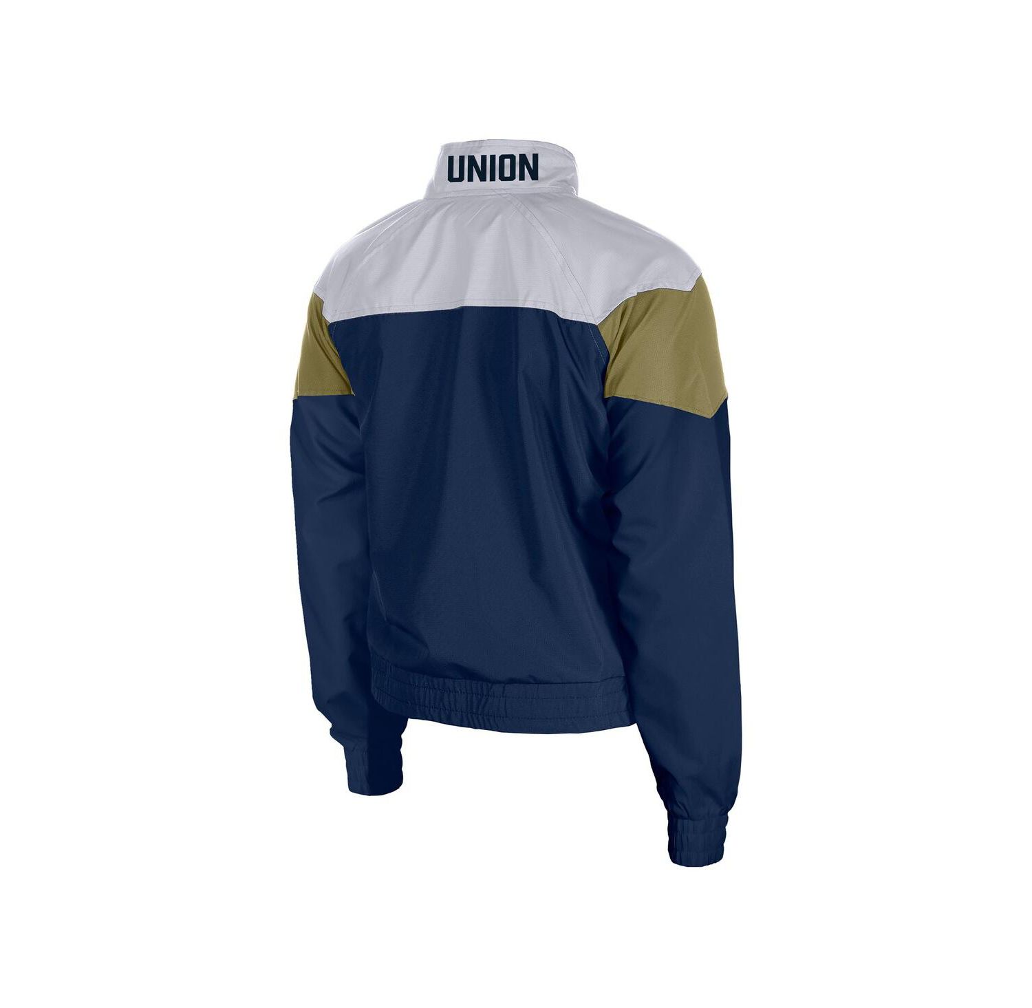 Women's Navy Philadelphia Union Leisure Cropped Full-Zip Windbreaker Jacket