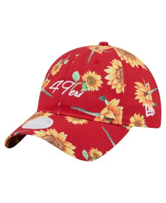 New Era - Women's Scarlet San Francisco 49ers Adventure Sunflower 9TWENTY Adjustable Hat