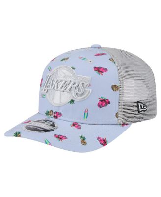 New Era - Men's Light Blue/Gray Los Angeles Lakers Adventure Aloha Pattern 9SEVENTY Stretch-Snap Hat