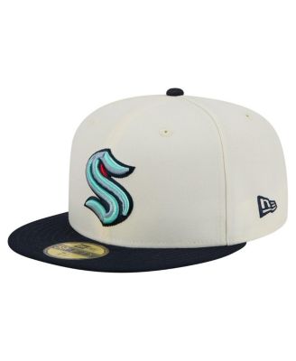 New Era - Men's White Seattle Kraken Chrome Two-Toned 59FIFTY Fitted Hat