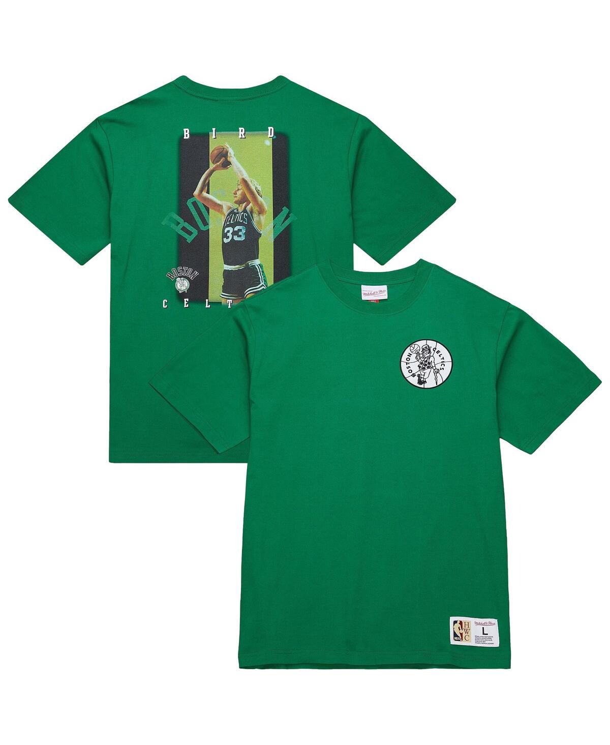 Mitchell & Ness Men's Larry Bird Kelly Green Boston Celtics Hardwood Classics Nba Legends T-shirt