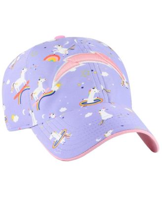 Girls Preschool Lavender Los Angeles Chargers Unicorn Clean Up Adjustable Hat