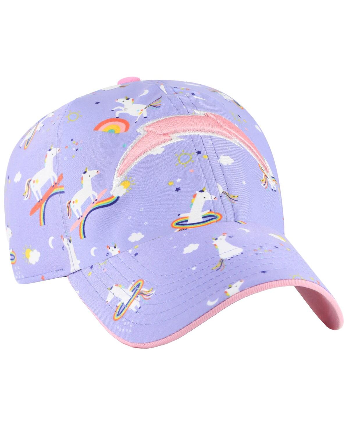 47 Brand Girls Preschool Lavender Los Angeles Chargers Unicorn Clean Up Adjustable Hat
