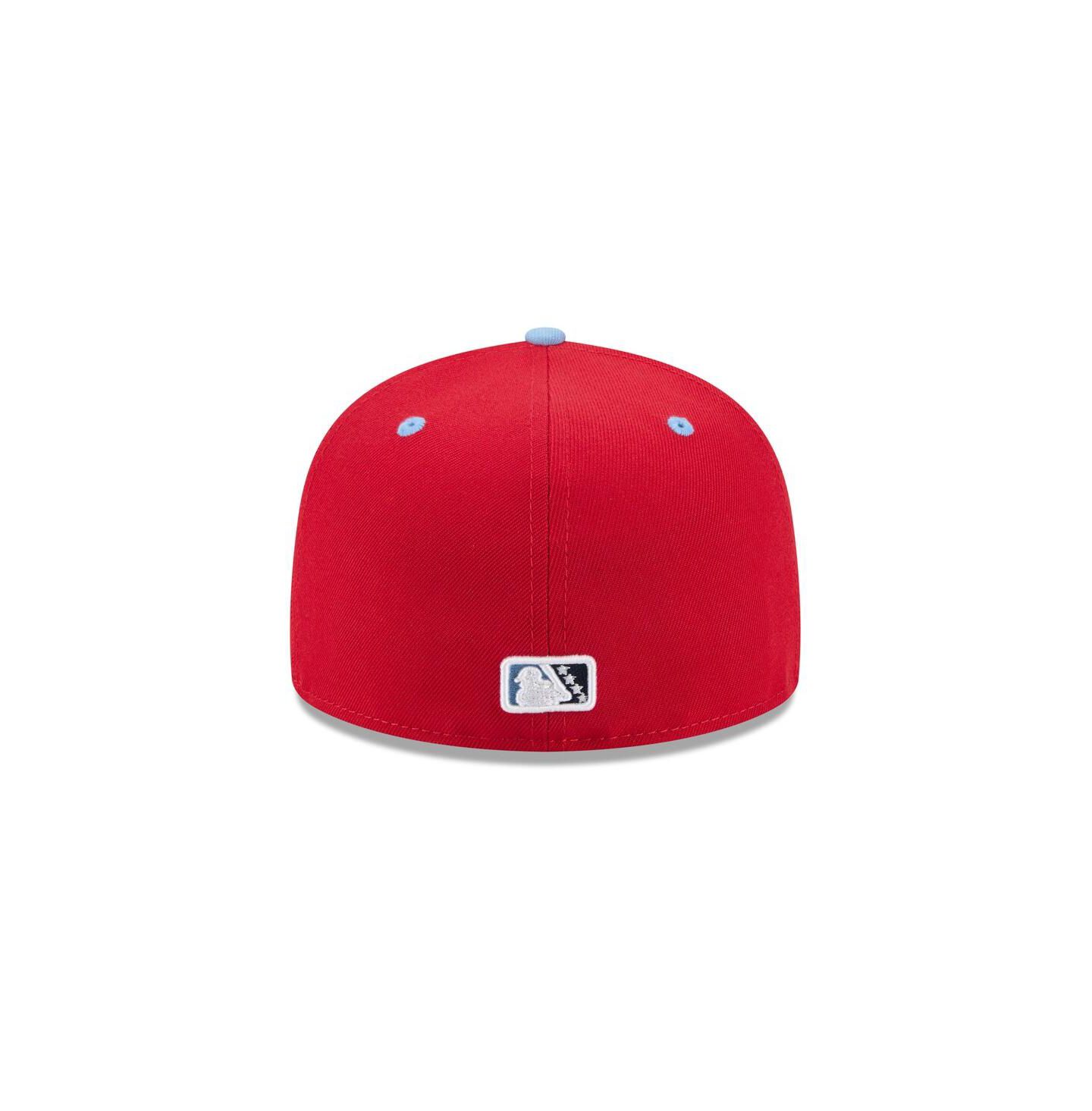 Мужская кепка New Era Red Tri-City Dust Devils Theme Nights 59FIFTY Fitted Hat — фото 4