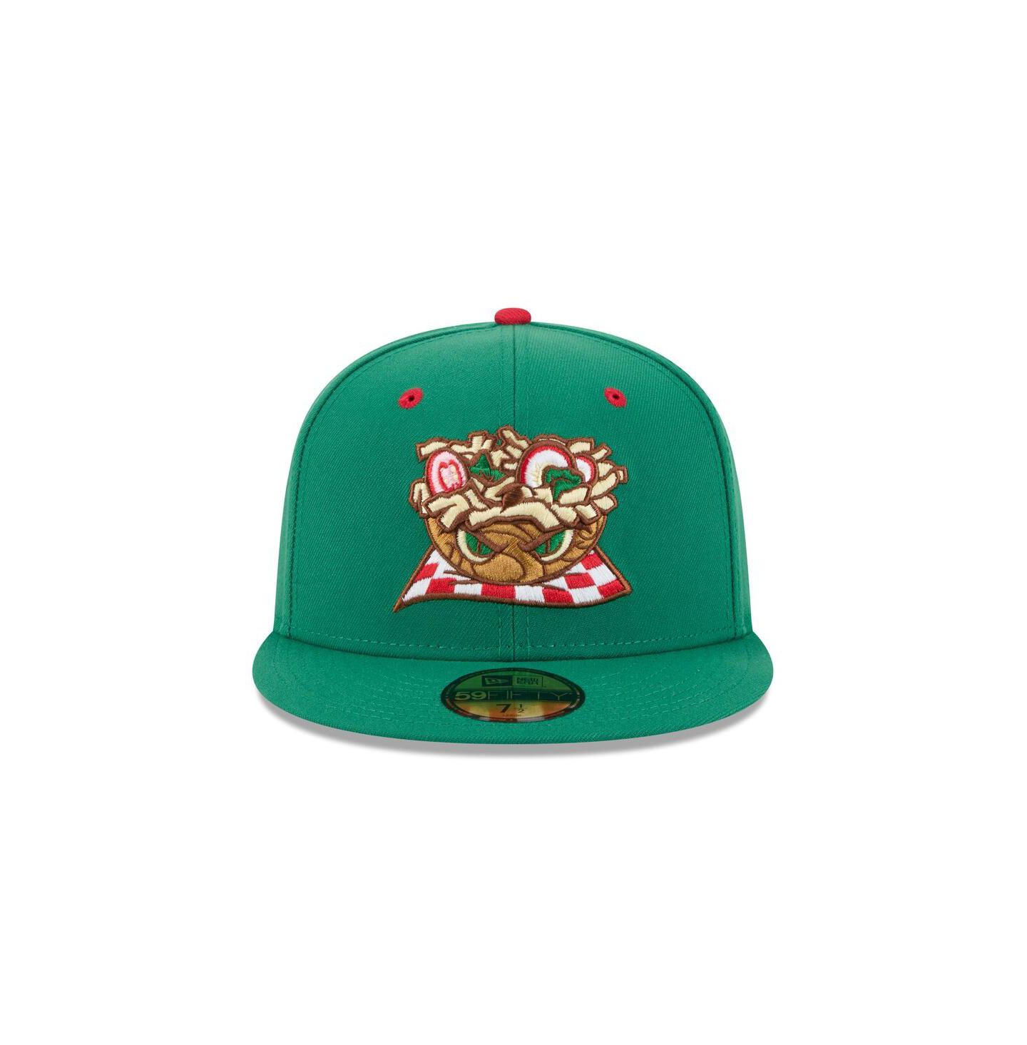 Мужская кепка New Era Green Akron RubberDucks Theme Nights 59FIFTY Fitted Hat — фото 2