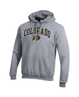 Men's Heather Gray Colorado Buffaloes Arch Over Logo Pullover Hoodie