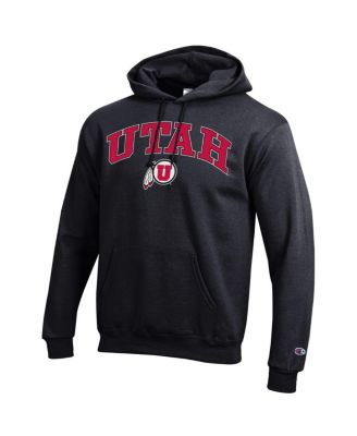Men's Black Utah Utes Arch Over Logo Pullover Hoodie
