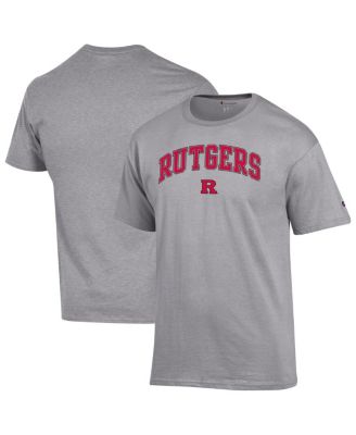 Champion - Men's Heather Gray Rutgers Scarlet Knights Arch Over Logo T-Shirt