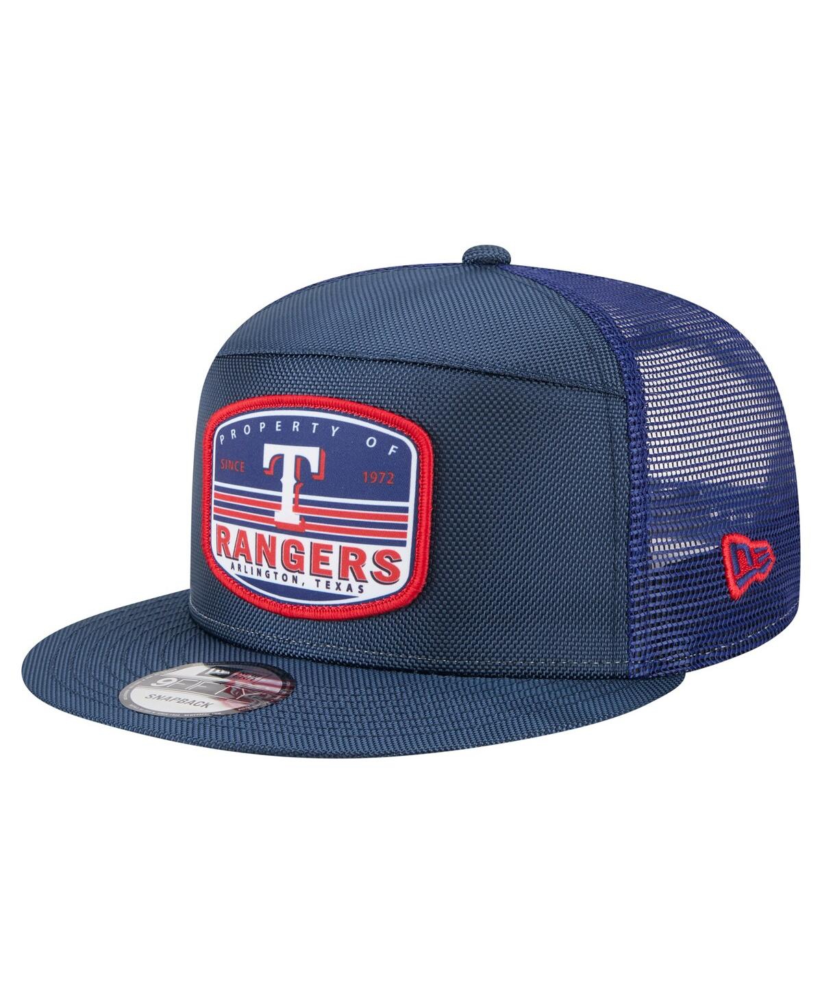 Men's Royal Texas Rangers Split Panel 9FIFTY Trucker Snapback Hat - Royal